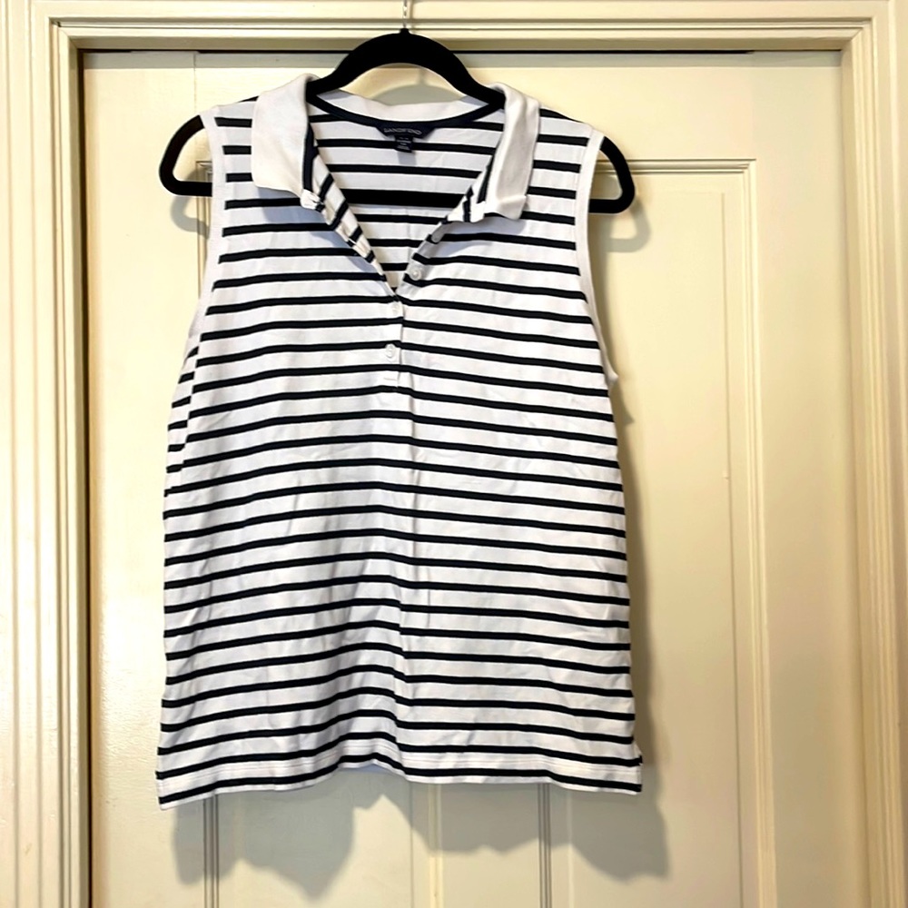 Striped Lands End Collared Tank!